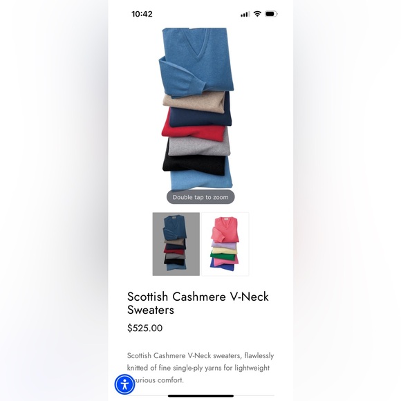 Maus & Hoffman Men's V-Neck Sweater in Vibrant Blue - Picture 6 of 12